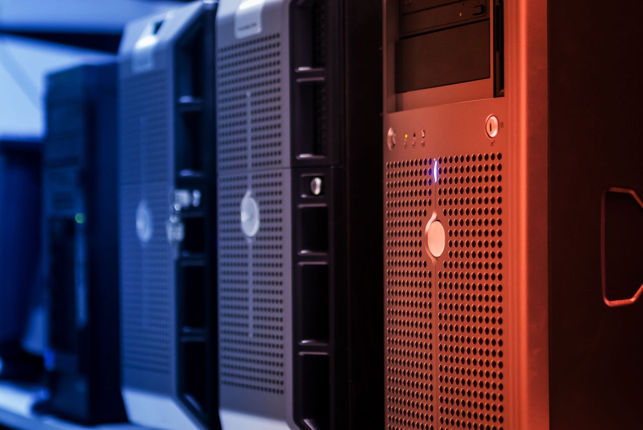 Server hardware in an equipment room